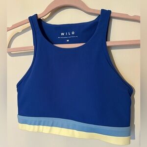 Wilo Blue‎ and Yellow Activewear Top